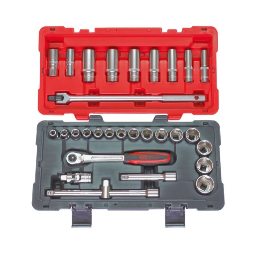 Coffret de douilles et accessoires ultimate 1/2'' cote en pouce 30 pièces