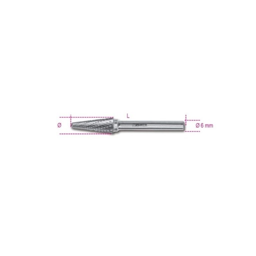 Fraise carbure tête conique fine 8mm