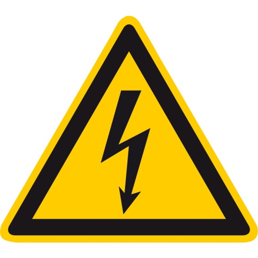 Panneau de signalisation travaux sur véhicules hybrides et électriques : Tensions électriques
