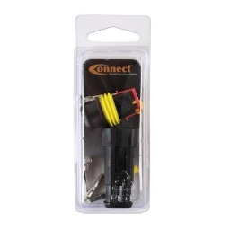 Kit assortiment de connecteurs electriques automobile étanche 2 pôles - 10 pcs
Conforme ROHS. 
Contient 1 connecteur mâle et 1 connecteur femelle 2 pôles
Contient 2 cosses à sertir mâle et 2 cosses à sertir femelle
Contient 4 joints d'étanchéité et obturateurs jaunes
Contenu total : 10 pcs