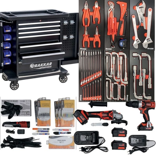 Servante complète Drakkar outils consommables et electroportatif