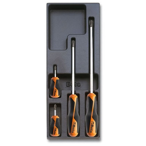 Module thermoformé tournevis cruciformes gm betagrip 4 pièces