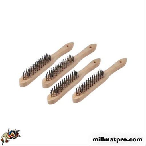 Jeu de brosses métalliques 4 rangées de 4 pièces