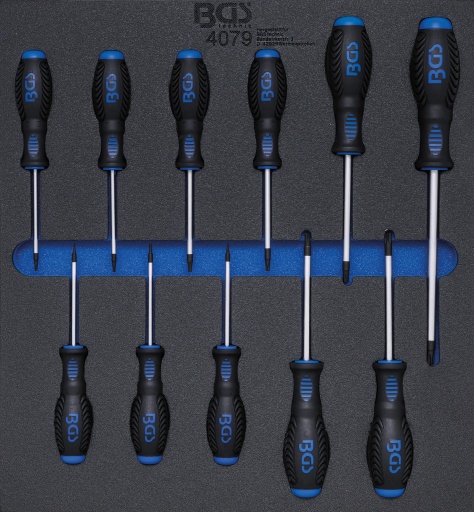 Module de servante d'atelier tournevis Torx T6 - T40 - 11 pièces