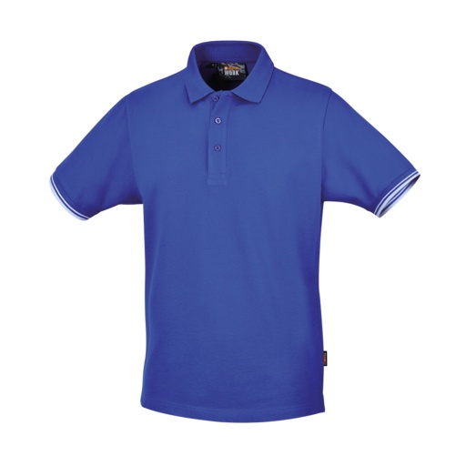 Polo 3 boutons, 100% coton, 200 g/m2, bleu clair