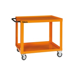 Chariot charges lourdes orange
- capacité 750 kg
- structure en tôle soudee
- plateau superieur renforce
- 920 x 1000 x 600 mm - 4 roues dia 125 mm - 2 fixes et 2 pivotantes (une avec frein)
- qualité premium beta depuis 1939