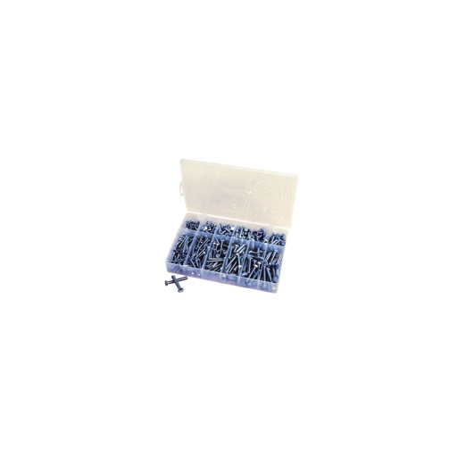 Assortiment de 380 vis tête hexagonale acier zingue