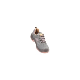 Chaussures de sécurité bleues basses 
revetement croûte de cuir de vachette
semelle double densite 
doublure non tissee
soufflet rembourre