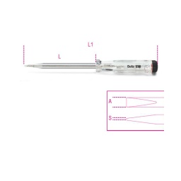 Tournevis détecteur de tension 150/250v
- longueur: 190mm - lame : 100mm - qualité premium beta depuis 1939