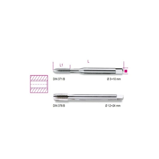 Taraud machine inox métrique pour trous débouchants CO-5%