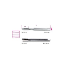 Taraud machine inox métrique pour trous débouchants CO-5%
004290003	3x0,5	
004290004	4x0,7	
004290005	5x0,8	
004290006	6x1	
004290008	8x1,25	
004290010	10x1,5	
004290012	12x1,75	
004290014	14x2