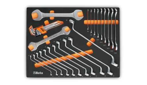 Module mousse avec clés plates, polygonales coudées et clés hexagonales coudées pour C45pro
