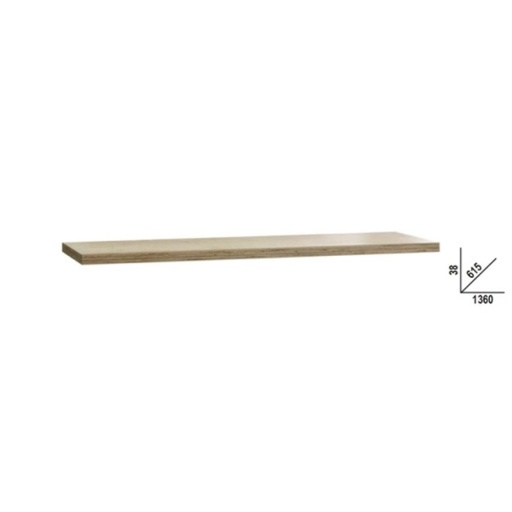Plan de travail bois mdf 1,3M profondeur 615mm