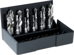 Coffret Drillbit Bois + Metal 12-pcs. HSS-G 3,0 - 10,0 mm