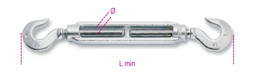 Tendeur à deux crochets, zingué