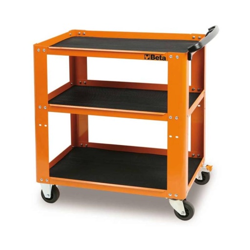 Chariot desserte d'atelier orange