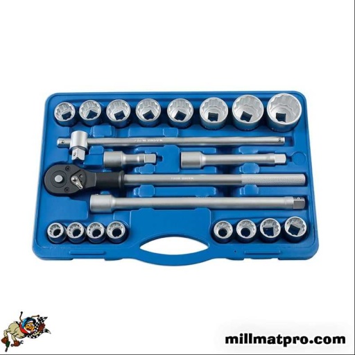 Jeu de douilles - 21 pcs - 3/4" 12 pans