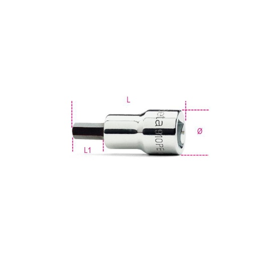 Douille 3/8 tournevis allen pour vis 6 pans creux 4mm beta série 910pe