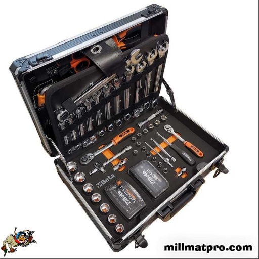 Valise outil ultra compact 128 pièces douilles 1/4 et 3/8