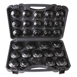 Ce coffret de douilles universel pour filtres à huile permet le démontage des filtres immergés et des filtres vissés traditionnels. Tôle de 2 mm, laqué noir. Entraînement 3/8" mais réducteur 1/2" à 3/8" fourni. Composition : SA 2069 REDUCTEUR 1/2" à 3/8", SA 2040 DOUILLE FILTRES A HUILE 76x14, SA 2041 DOUILLE FILTRES A HUILE 76x12, SA 2043 DOUILLE FILTRES A HUILE 65x14, SA 2044 DOUILLE FILTRES A HUILE 65x67x14, SA 2045 DOUILLE FILTRES A HUILE 66x6, SA 2046 DOUILLE FILTRES A HUILE 68x14, SA 2047 DOUILLE FILTRES A HUILE 73x14, SA 2048 DOUILLE FILTRES A HUILE 74x15, SA 2049 DOUILLE FILTRES A HUILE 74/76 x15, SA 2050 DOUILLE FILTRES A HUILE 75/77x15, SA 2051 DOUILLE FILTRES A HUILE 76x8, SA 2052 DOUILLE FILTRES A HUILE 76x30, SA 2053 DOUILLE FILTRES A HUILE 78x15, SA 2054 DOUILLE FILTRES A HUILE 80x15, SA 2055 DOUILLE FILTRES A HUILE 80/82x15, SA 2056 DOUILLE FILTRES A HUILE 86x16, SA 2057 DOUILLE FILTRES A HUILE 86x18, SA 2058 DOUILLE FILTRES A HUILE 90x15, SA 2059 DOUILLE FILTRES A HUILE 92x10, SA 2060 DOUILLE FILTRES A HUILE 93x15, SA 2061 DOUILLE FILTRES A HUILE 93x36, SA 2062 DOUILLE FILTRES A HUILE 93x45, SA 2063 DOUILLE FILTRES A HUILE 95x15, SA 2064 DOUILLE FILTRES A HUILE 96x18, SA 2065 DOUILLE FILTRES A HUILE 100x15, SA 2066 DOUILLE FILTRES A HUILE 106x15, SA 2067 DOUILLE FILTRES A HUILE 108x15, SA 2068 DOUILLE FILTRES A HUILE 108x18, SA 1999 CLE A FILTRES 65-120mm. Affectations : Renault, PSA, VAG, Opel, Mercedes, Fiat, Lancia, Alfa, Nissan, Honda, Mazda, Mitsubishi.
Articles optionnels : HU 2007BL CLE A FILTRES 1/2" ET 3/8".
Ce coffret de douilles pour filtres à huile permet le démontage des filtres immergés et des filtres vissés traditionnels.
Douilles disponibles au détail
Entraînement 3/8"
Réducteur 1/2"-3/8" fourni

Renault, PSA, VAG, Opel, Mercedes, Fiat, Lancia, Alfa, Nissan, Honda, Mazda, Mitsubishi,…


Produit universel
À PROPOS DE LA MARQUE CLAS
Notre Marque CLAS « Garage Solutions » basée en Savoie (France), a été créée en 1996. Nous sommes depuis toujours un acteur innovant de l’équipement et de l’outillage technique pour véhicules légers, utilitaires et poids lourds. Aujourd’hui, nous évoluons vers un écosystème offrant des solutions globales, bénéfique pour l’ensemble de nos partenaires. Nous nous adaptons à vos besoins et budgets, en étant toujours plus simple et réactif avec des hommes et des femmes experts, passionnés, au cœur d’une digitalisation à votre service. Consolidant notre leadership en France, nous accélérons notre expansion afin de devenir un acteur clef à l’international. 