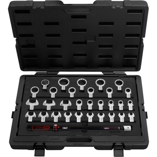 Jeu de clé dynamométrique à emmancher 14x18 mm, 1/2" - 31 pcs - avec certificat d'étalonnage