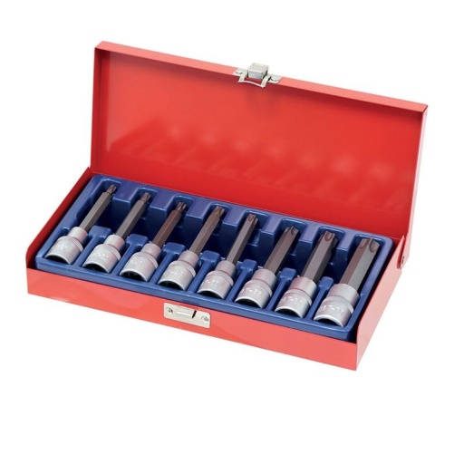 8 douilles tournevis 1/2 avec embout Torx long 