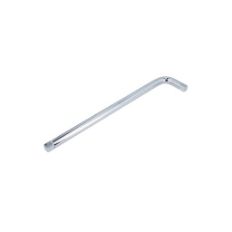 Clé à douille en L à carré de 3/4", 450 mm x 100 mm, utilisable en tant que barre de force. 
En acier au chrome-vanadium avec une finition polie, dotée d'un roulement à bille sur ressort pour le maintien sûr de la douille.

Clé en L à double extrémité à carré de 3/4".
En chrome-vanadium (CV 6140) avec fini miroir chromé.
Longueur : 450 mm.
Avec roulement à bille sur ressort pour le maintien sûr de la douille.
Également disponibles : cardan à carré de 3/4" (référence 8776), adaptateur multiplicateur carré de 3/4" à 1" ( 8777).