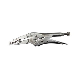 Pinces étaux pour colliers
- machoires forgees et dentées
- réglage d'ouverture par molette
- ouverture rapide
- nickelee
 machoires chrome vanadium
ouverture : 18-36mm - long 175mm 