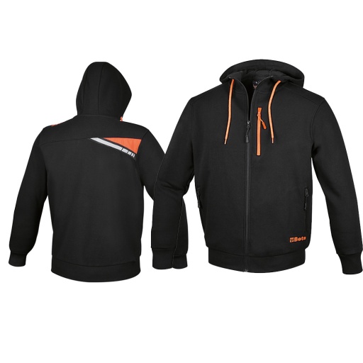 Sweatshirt à capuche avec fermeture éclair longue