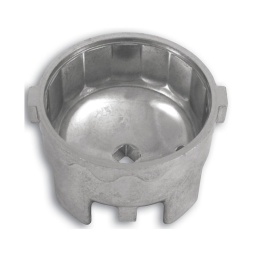 Douille filtre à huile - 87mm x 16 pans  87mm x 16 pans  Entraînement en 3/8"  Convient pour BMW 316/318 avec moteur N40/N45/N46 et Volvo S40/S70  Fabrication en Aluminium Permet la dépose du filtre sans endommager la cage du filtre