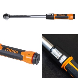 Clé dynamométrique à déclenchement ZERO-RESET
La clé qui n’a pas besoin d'être déchargée en fin de travail. 100 % made in Italy, elle est idéale pour le serrage contrôlé des vis/boulons.
Le clé Zero-Reset innovante est équipée d’un cliquet réversible pour serrage à droite avec précision de serrage ± 3 %. L'obtention du couple réglé est signalée par un déclic mécanique perceptible à l'ouïe et au toucher.


TECHNOLOGIE ZERO-RESET : grâce aux matériaux les plus performants et aux meilleurs traitements thermiques du ressort et des composants du système de réglage, il n'est plus nécessaire de décharger la clé en fin d'utilisation.
RÉGLAGE FACILE : l'échelle graduée avec l'ajout du vernier permet de régler les petites fractions d'intervalles, jusqu'à un dixième de Nm.
PLUS GRANDE VISIBILITÉ : double échelle graduée en Nm pour une visibilité plus claire et plus facile du couple.
100 % MADE IN ITALY : entièrement conçue et fabriquée en Italie, assemblée, contrôlée et certifiée dans le laboratoire Dynalab Beta, auprès de notre siège social à Sovico, qui garantit des clés dynamométriques haut de gamme.
GAMME VARIÉE : la gamme compte 7 clés et permet des serrages de 5 à 300 Nm, avec des raccords carrés mâles de 1/4'' à 1/2''.
CLIQUET RÉVERSIBLE: mécanisme à 72 dents pour une utilisation rapide et précise de la clé, assurant un angle de tir de seulement 5°.
DOUBLE ÉCHELLE GRADUÉE : haute visibilité de l'échelle. Réglage aisément sélectionnable avec incrément extrêmement précis.
BRANCHE BI-MATIÈRES : nouvelle branche bi-matières ergonomique pour une prise en main confortable et sûre. Fabriquée avec des matériaux résistants aux carburants, aux huiles et aux liquides industriels.
SYSTÈME PUSH-PULL POUR LE VERROUILLAGE DU COUPLE : bouton de verrouillage/déverrouillage avec anneau rouge très visible en position déverrouillée. Réglage du couple par rotation de la branche.
MÉCANISME DE DÉCLENCHEMENT : le mécanisme de déclenchement est perceptible à la fois à l'ouïe et au toucher.
TECHNOLOGIE ZERO-RESET : avec les nouveaux composants de la clé, il n’est plus nécessaire de ramener la clé au minimum en fin de cycle d'utilisation"