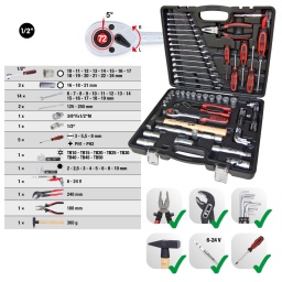 6 pans
Syst&egrave;me FlankTraction
Finition satin&eacute;e
Chrome Vanadium
Dans un coffret 2 &eacute;l&eacute;ments en plastique de qualit&eacute; sup&eacute;rieure
