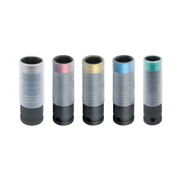 Douilles à chocs 6 pans pour jantes aluminium slim power
- carré intérieur selon din 3121 / iso 1174
- revêtement abs pour ne pas endomager les jantes aluminium
- inserts caoutchouc pour la protection des boulons
- code couleur
- uniquement pour utilisation à chocs
- chrome-molybdene