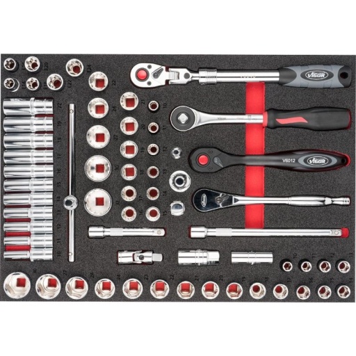 Module douille 1/2, 65 pièces