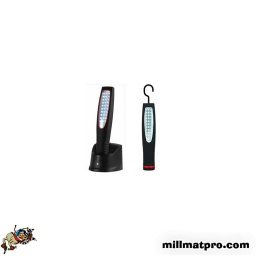 Baladeuse d'atelier 30leds sans fil rechargeable

- corps en abs
- chargeur ac 240v-dc 12v
- crochet pivotant 360°
- interrupteur
- utilisation continue 4 a 5heures