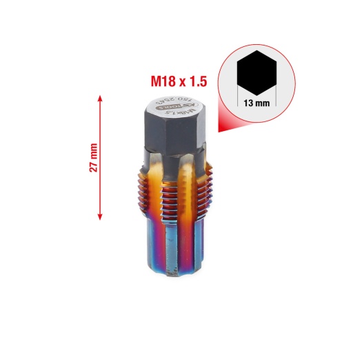 Taraud avec boulon de guidage pour sondes lambda M18x15