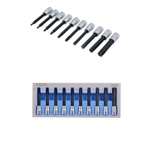 Mini module douilles longues TORX  3/8" 10 pièces