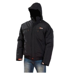 Type "Bombers Aviateur" 
Doublure ouatiné 
Zip sous manches avec filet d'aération 
Poches extérieures : 4 poches zippées avec rabat anti-pluie 
Poche intérieure : 1 poche avec fermeture velcro 
Fermeture : serrage à la taille par élastique, poignets par velcro 

 Tissu : 100% Polyester nylon 

