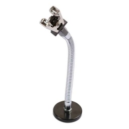 Pince de peinture à base magnétique
Etau pour peinture avec base magnétique et tige flexible
La base magnétique rend son utilisation possible sur les murs des cabines de peinture en métal
La tige flexible permet de peindre uniformément de chaque coté la pièce peinte.
 La base magnétique est solide et permet de supporter jusqu'à 2.2 kg
Idéal pour maintenir des rétroviseurs ou moulures