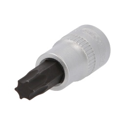 Torx
Carr&eacute; d'entra&icirc;nement int&eacute;rieur selon DIN 3120 / ISO 1174 avec encoche pour verrouillage par bille
avec embout tournevis nickel&eacute; serti
Pour une utilisation manuelle
Finition satin&eacute;e

