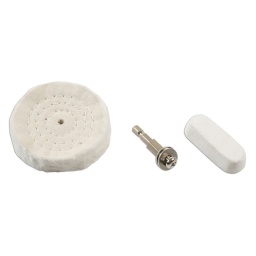 Idéal pour les métaux tendres.
Comprend : Disque de lustrage de 75mm.
Mandrin d'entraînement avec arbre.
Pâte de polissage blanche convenant à la plupart des métaux.
Vitesse maximale de 4 000 tr/min.