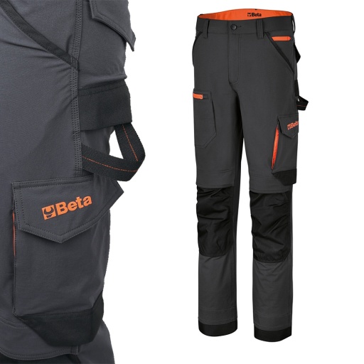 Pantalon de travail multipoches élastique