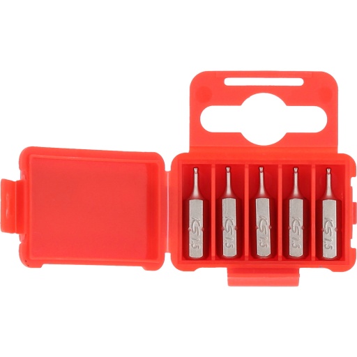 Embouts de vissage 1/4'' 6 pans à tête sphérique 25mm 1,5mm pack de 5