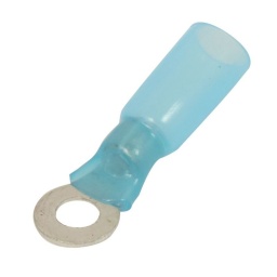 Lot de 10 cosses à œil isolées bleues thermorétractables
Cosse à sertir avec une pince, puis chauffer pour retreindre la gaine
(gaine avec colle pour étanchéité)
Température d'utilisation de -55° à +125°
Dimensions: M4
Section câble: 1,5 à 2,5mm2