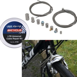 Un kit compact, parfait à emporter sur la route, qui offre une solution pour remplacer un câble rompu à des kilomètres de chez vous en cas d'urgence. Il contient des câbles de deux diamètres différents, de changement de vitesse et de freinage, ainsi qu'une sélection d'adaptateurs d'extrémité de câble pour effectuer une réparation temporaire ou pour vous permettre de rentrer chez vous.

Kit d'urgence pour réparer des câbles rompus.
Idéal pour des réparations sur route ou en tout-terrain, ou pour le conserver dans l'atelier.
Comprend 2 câbles : 1,2 mm x 2 m et 1,5 mm x 2 m, avec divers adaptateurs d'extrémité de câble.
Convient également pour des réparations sur des outils de jardin, câbles d'accélérateur, câbles de frein, etc.
Livré dans un étui de rangement pratique en métal