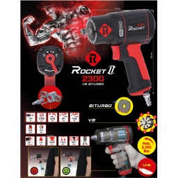 2e génération
Technologie BITURBO
Moteur pneumatique à 8 lamelles pour un couple maximal
Poignée antidérapante Soft Grip
Évacuation de l’air par la poignée vers le bas, loin du corps
Avec inverseur du sens de rotation (gauche/droite)
Utilisation facile
2 réglages de couple
Mécanisme de frappe à double marteau haute performance
Faible encombrement
Longue durée de vie
Poignée isolée contre le froid
Livrée avec un connecteur de raccord 1/4"
Boîtier ultra-léger en aluminium