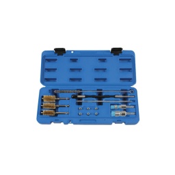 Un element de la gamme  spécialisee de laser tools pour moteurs diesel. ce kit fournit tout le necessaire pour un nettoyage efficace des puits d'injecteurs et des surfaces des sièges avant le montage de nouveaux injecteurs. 
convient a une vaste gamme  de véhicules et permet d'eviter les retours de fuite dus a un placement incorrect des injecteurs sur les sieges.