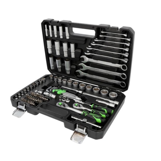 Coffret douille et cl&eacute; cote en pouce 91 pi&egrave;ces