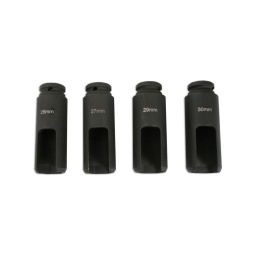 Jeu de 4 douilles pour injecteur  - 1/2" Entrainement en 1/2" Taille : 25 -27 -29 -30 mm  Particulièrement pour les injecteurs Bosch et Siemens Application inclut également le 2.0 chez PSA 