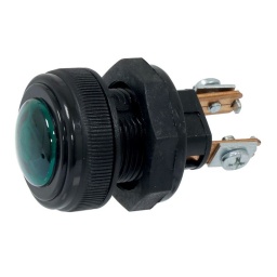 Voyant vert
Diamètre 16mm
2 bornes 
Connexion à vis
Livré avec une lampe wedge 1,2W